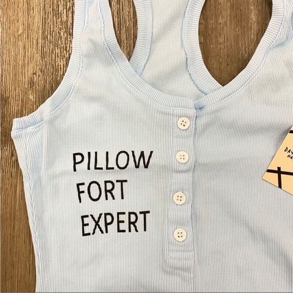 NWT REVOLVE Daydream Nation Pillow Fort Bodysuit In Light Blue Size XS - Picture 3 of 8